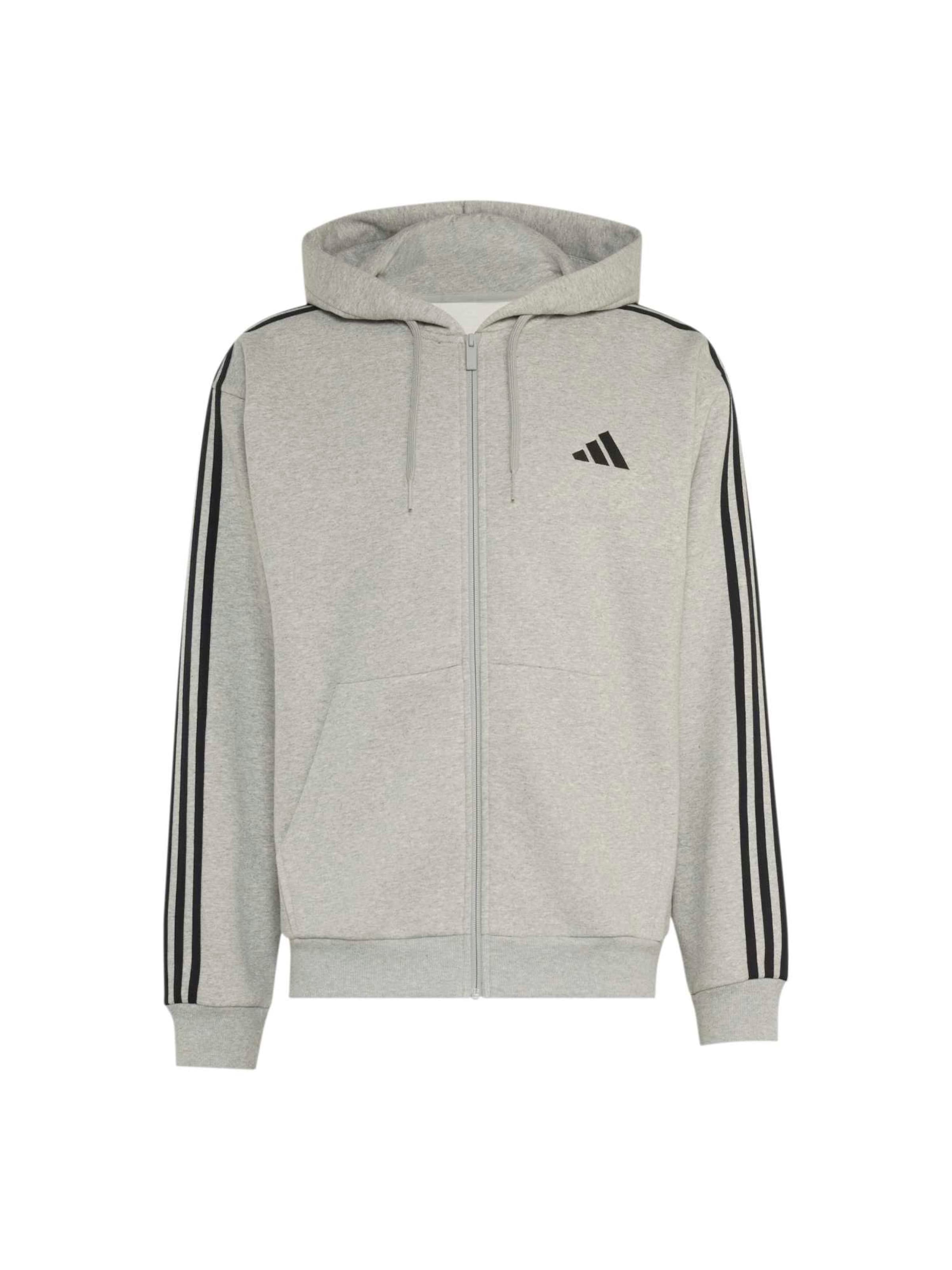 ADIDAS SPORTSWEAR - Casaco de treino em moletão em cinzento: frente