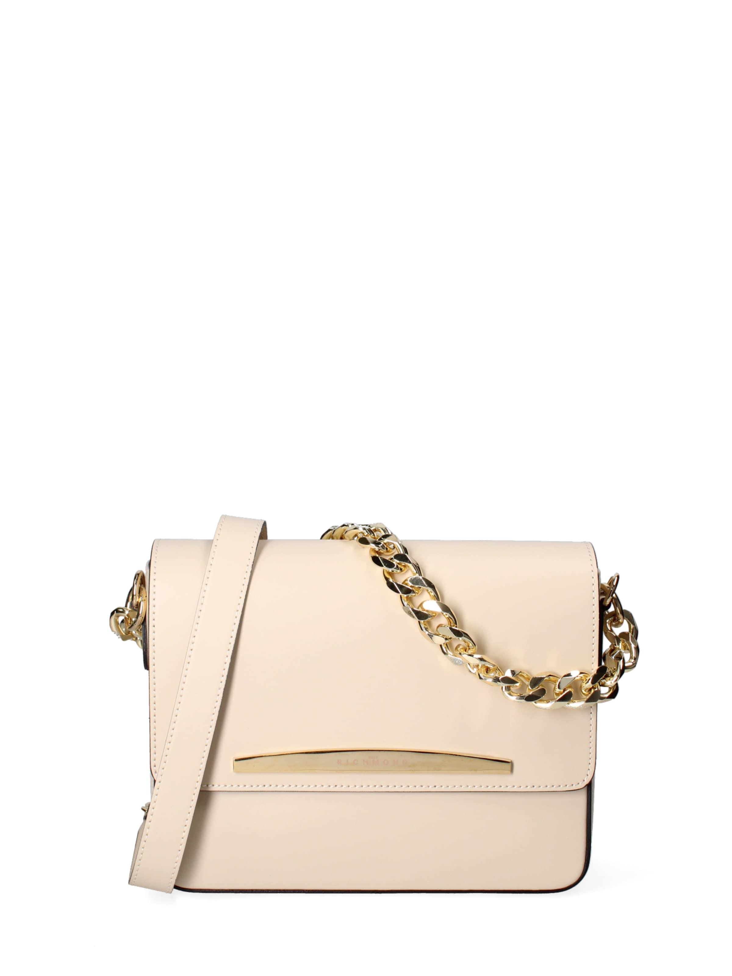 John Richmond Crossbody Bag in Beige: front