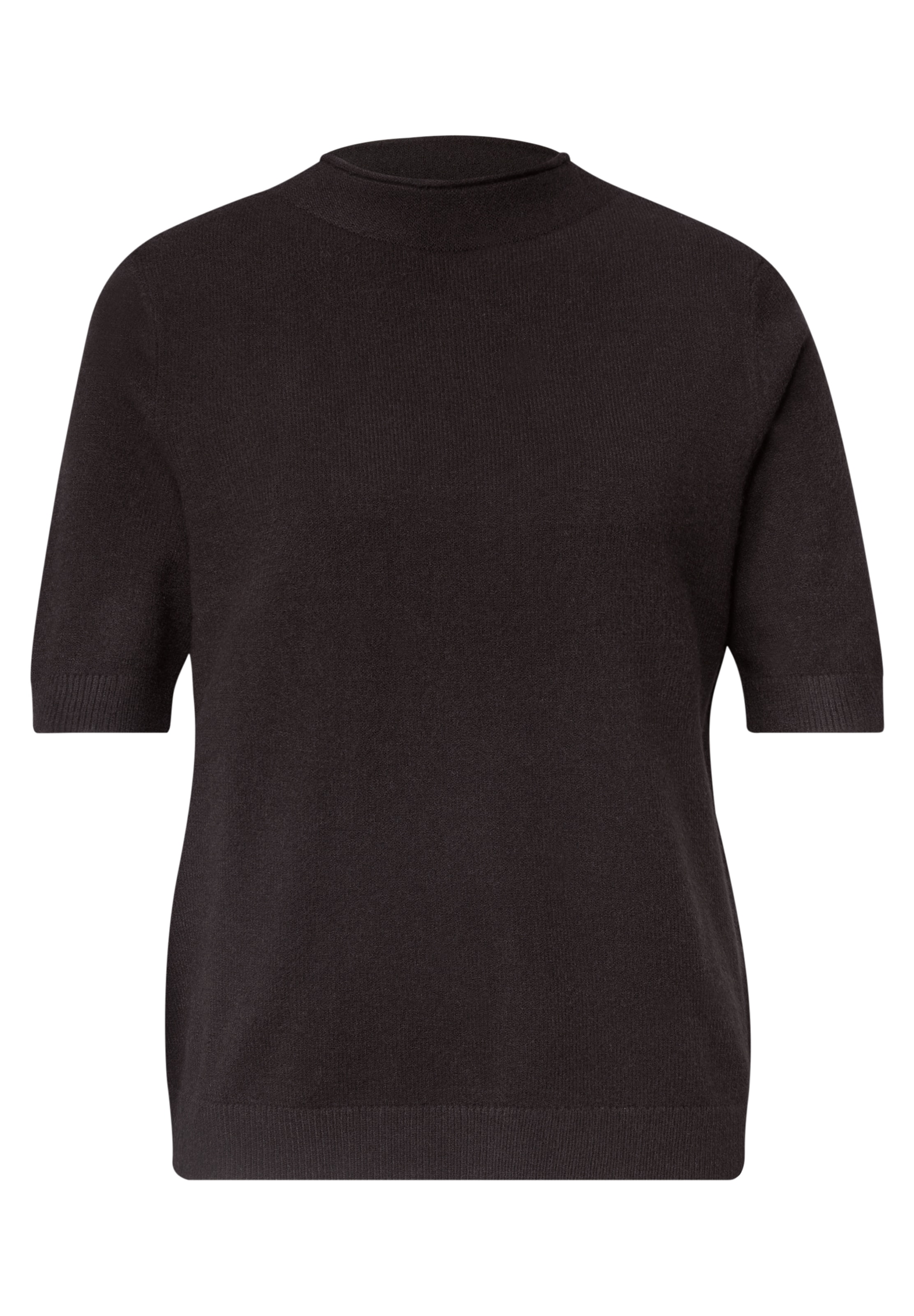 STREET ONE Kurzarm Pullover mit Turtle Neck in Braun: Vorderseite