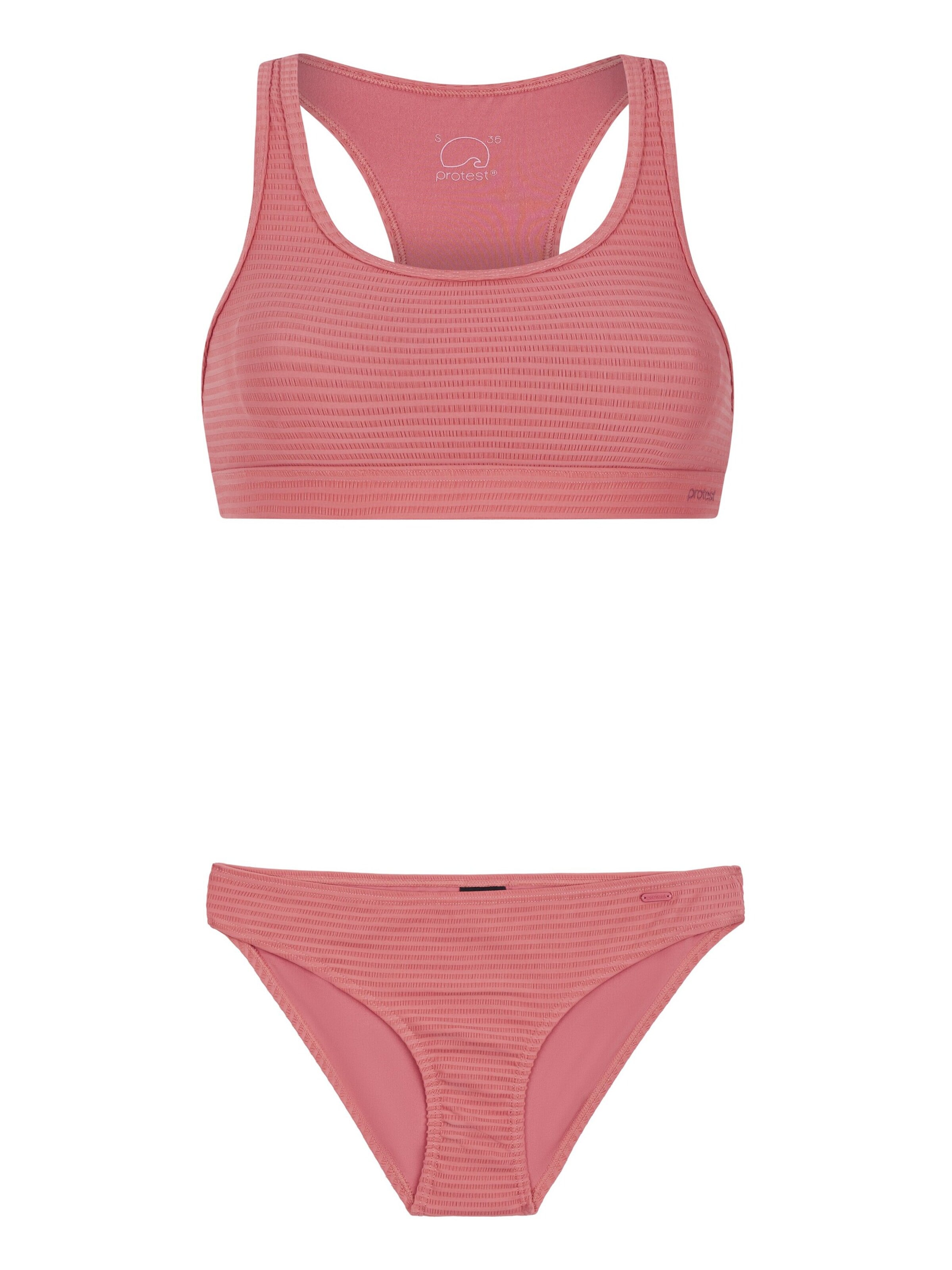 PROTEST Bustier Bikini 'PRTEAGER' in Roze: voorkant
