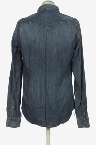 DIESEL Button Up Shirt in L in Blue