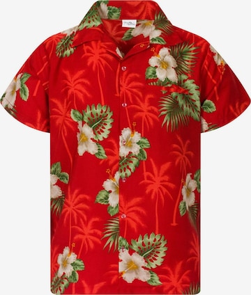 King Kameha T-shirt 'Small Flower' i röd: framsida