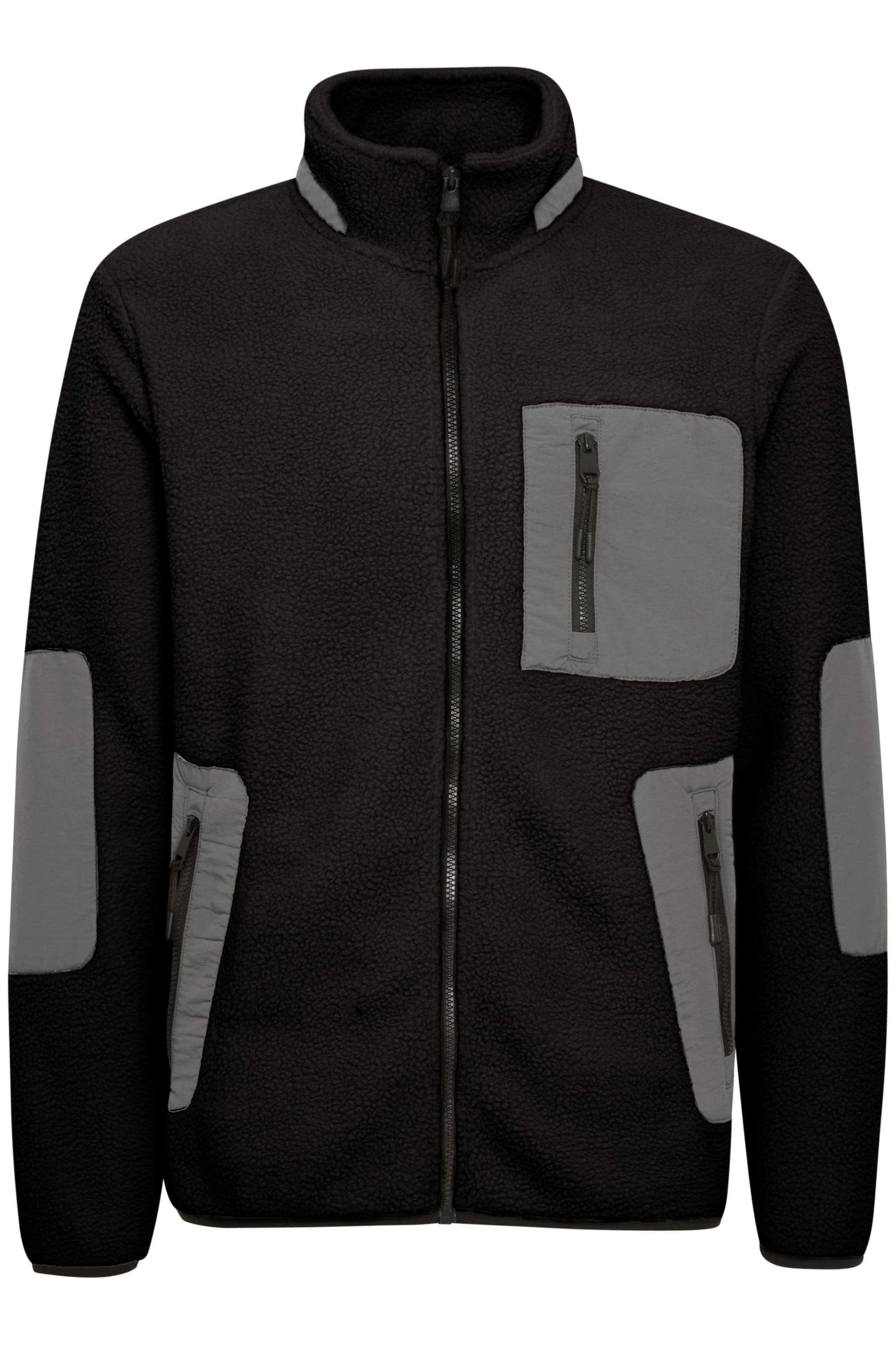 BLEND Fleece jacket 'Bhlauke' in Black: front