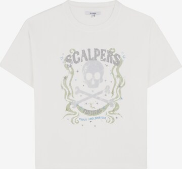 Scalpers Shirts 'Skull Festival ' i hvid: forside