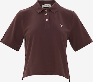 NOWIHT T-shirt 'Brigitte' i brun: framsida