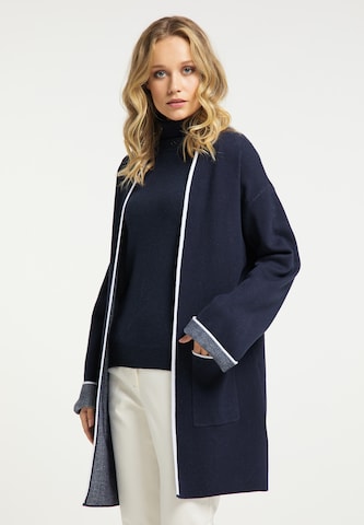 Manteau en tricot DreiMaster Klassik en bleu : devant