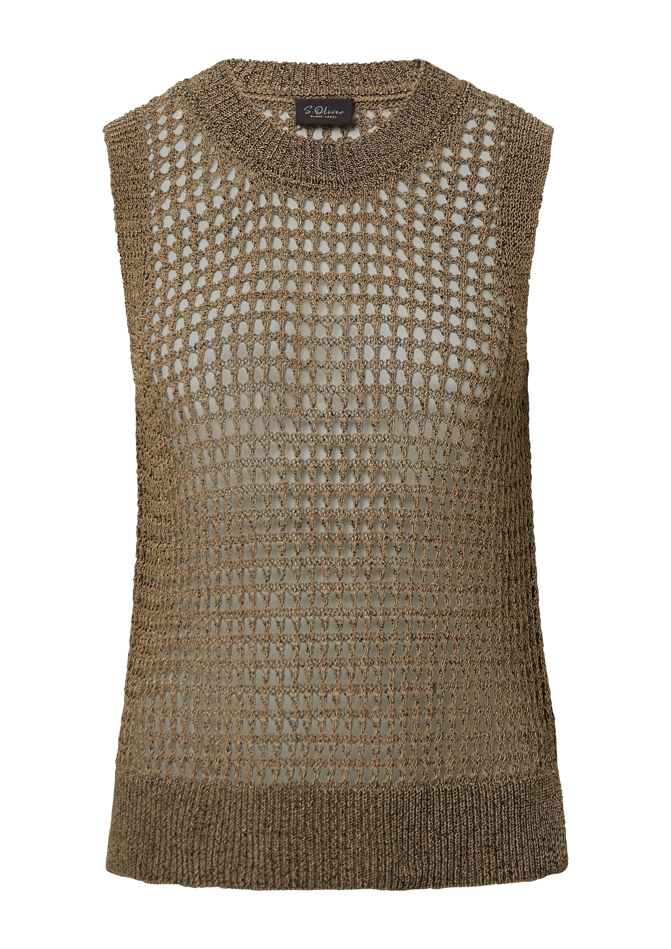 s.Oliver BLACK LABEL Top in Bruin: voorkant