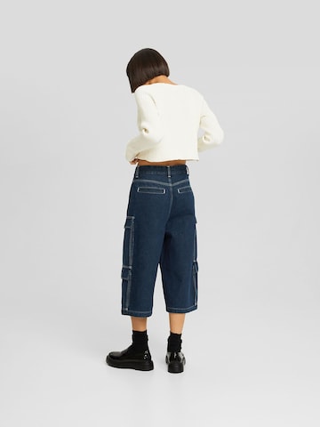 Bershka Wide Leg Jeans i blå