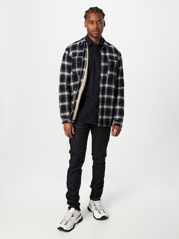 REPLAY Regular fit Button Up Shirt in Black