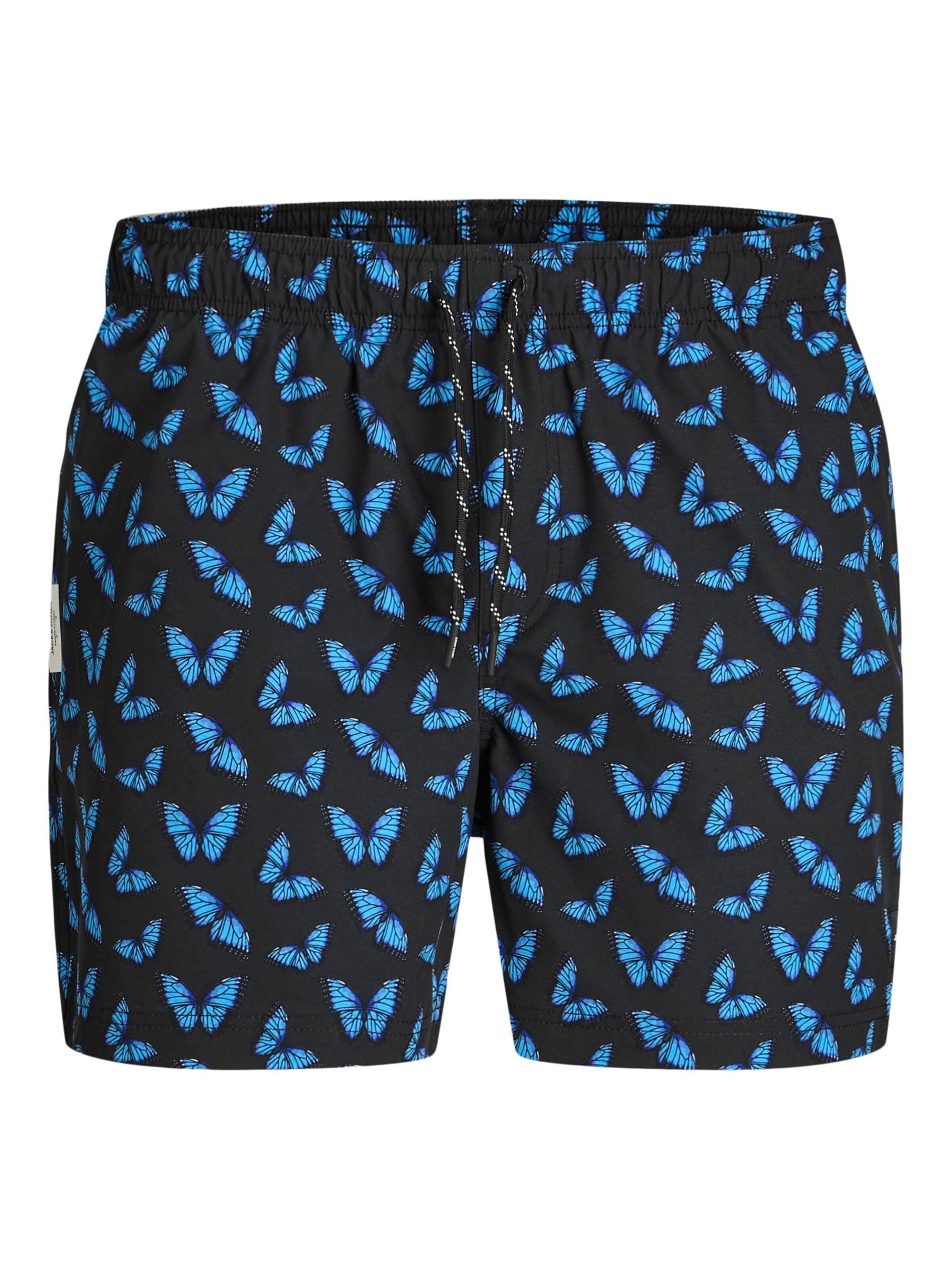 JACK & JONES Zwemshorts 'JPSTMaui' in Zwart: voorkant
