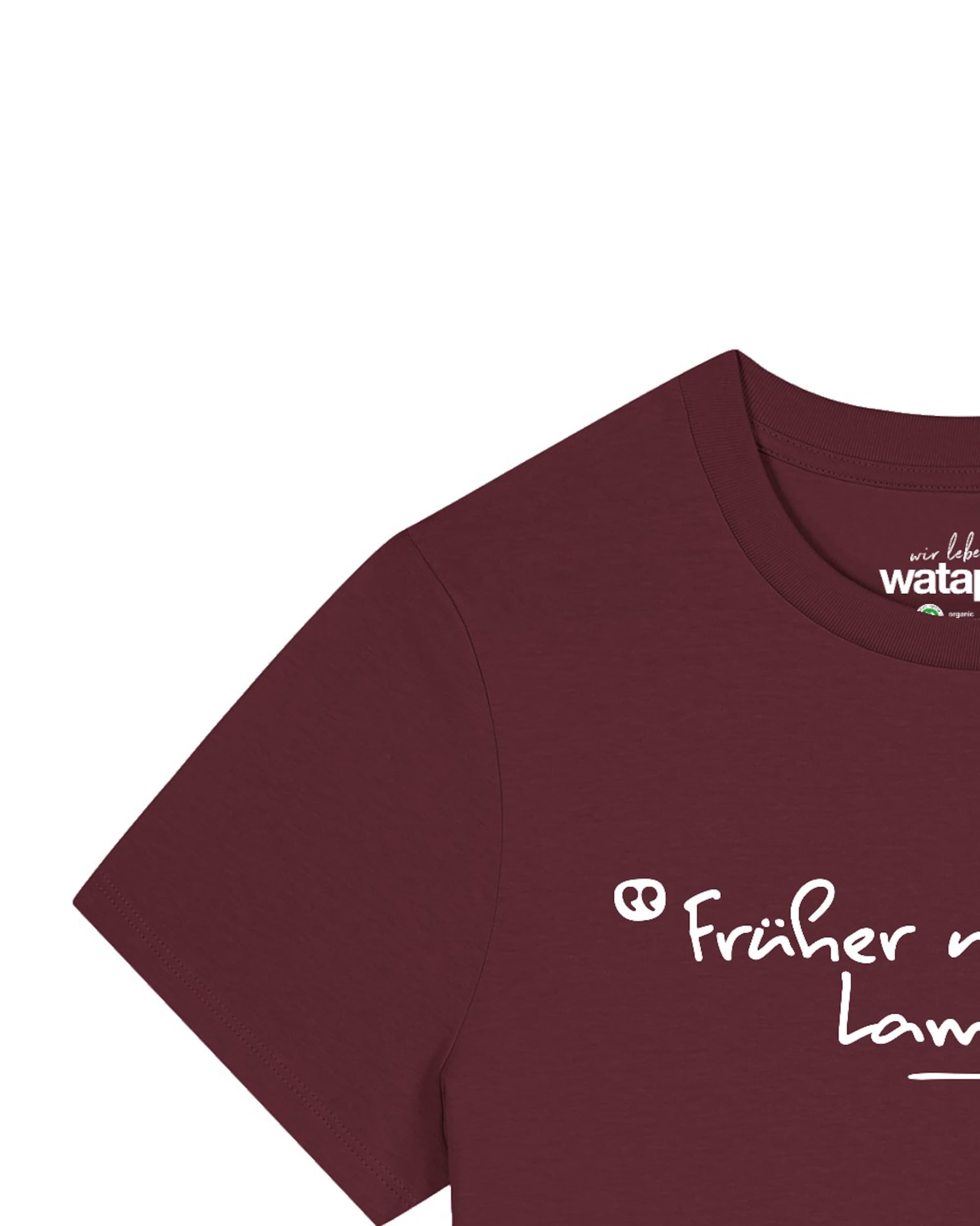 T-shirt 'Früher war mehr Lametta' Watapparel en rouge