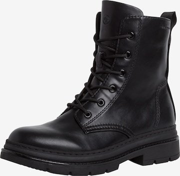 TAMARIS Lace-Up Ankle Boots in Black: front