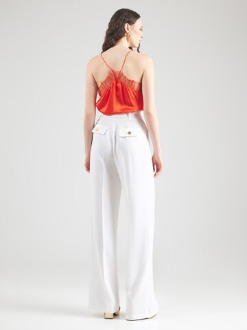 Wide leg Pantaloni con pieghe di Elisabetta Franchi in beige