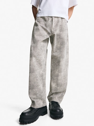 Bershka Baggy Farmer - bézs: elől