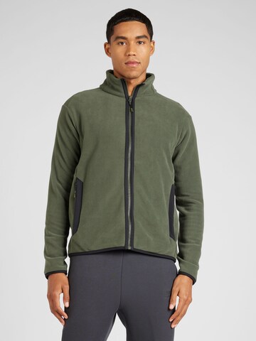 CMP Athletic Fleece Jacket in Green: front