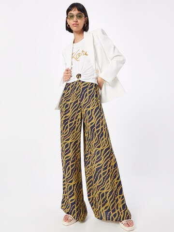 Wide leg Pantaloni de la MICHAEL Michael Kors pe albastru