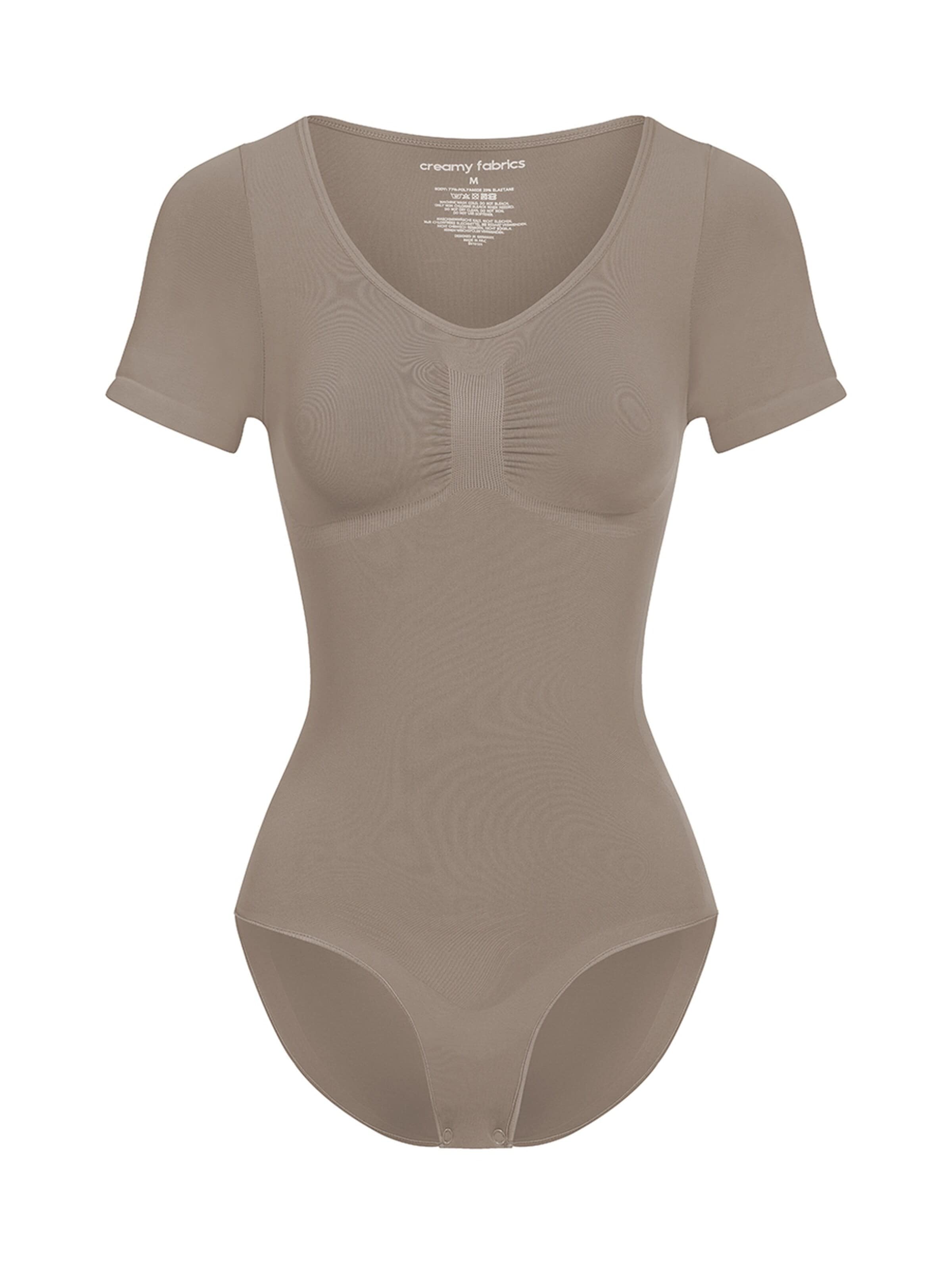 cfab Shapingbody 'T-Shirt Bodysuit Sculpting Shapewear mit Slip'‌‌‌‌‌‌‌‌‌‌ in Grau: Vorderseite