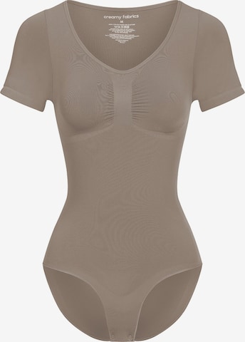 cfab Shapingbody 'T-Shirt Bodysuit Sculpting Shapewear mit Slip' in Grau: Vorderseite