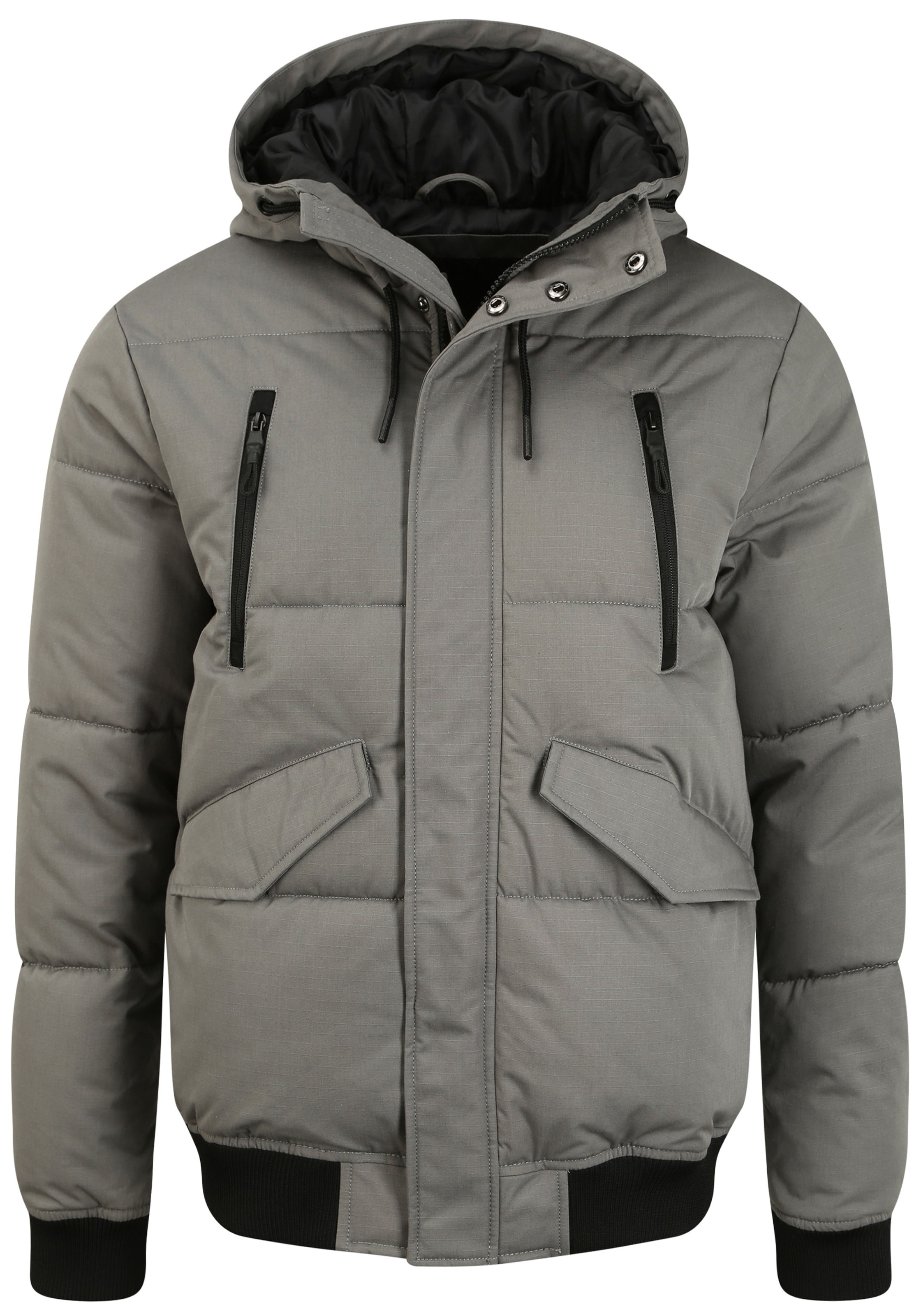 INDICODE JEANS Winterjacke 'Ravert' in Grau: Vorderseite