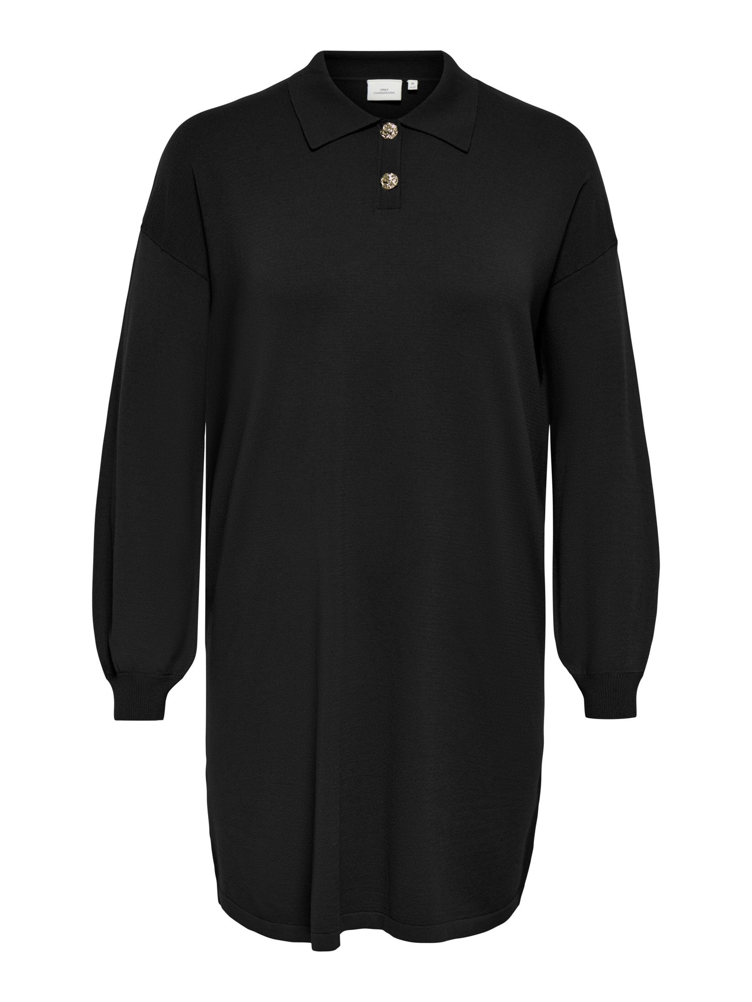 Robes en maille 'CARFiona' ONLY Carmakoma en noir : devant