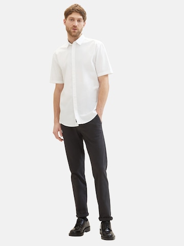TOM TAILOR Comfort fit Button Up Shirt in White