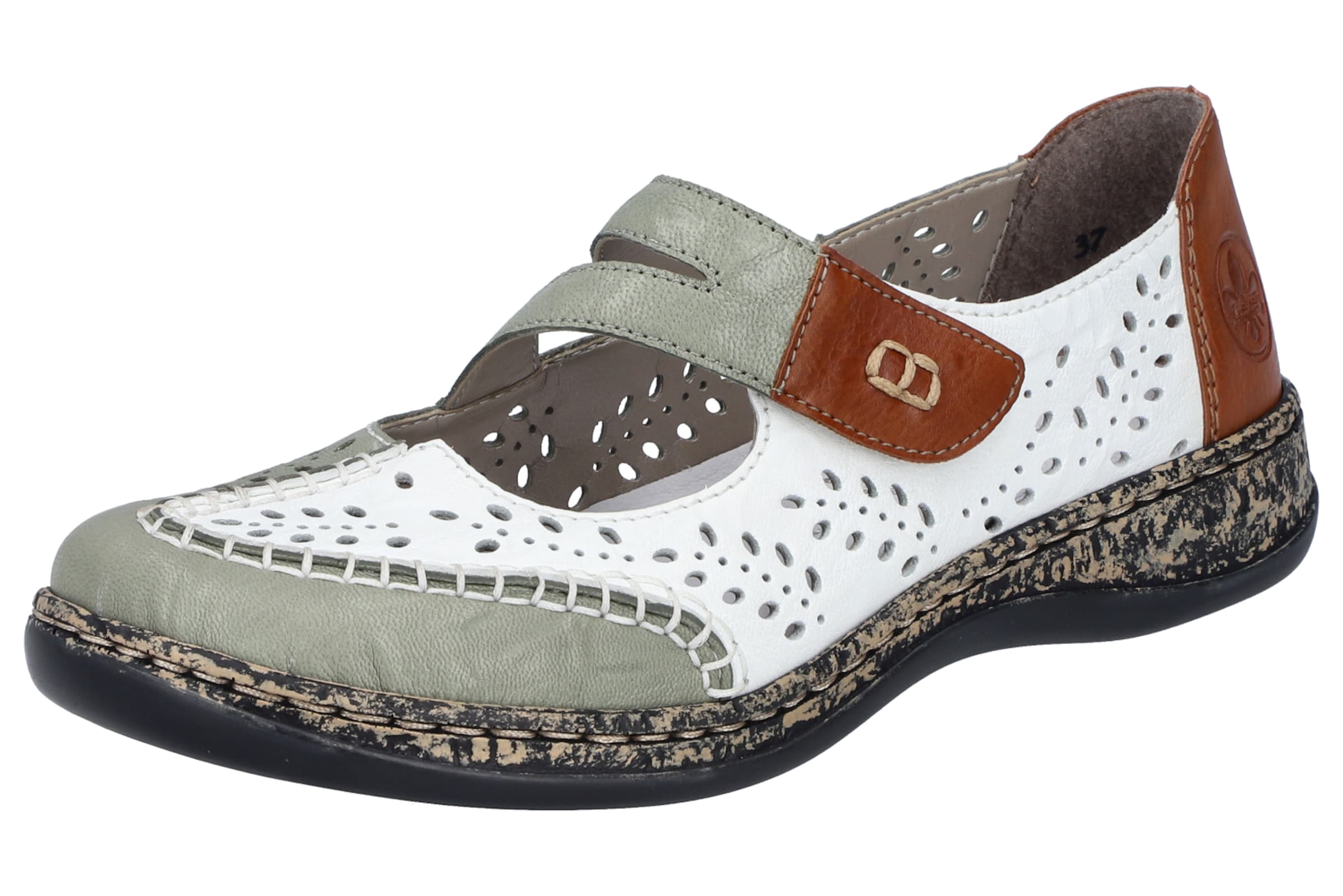 Rieker Slip-ons in White: front