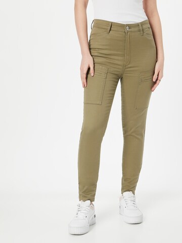 Coupe slim Pantalon cargo G-Star RAW en vert : devant