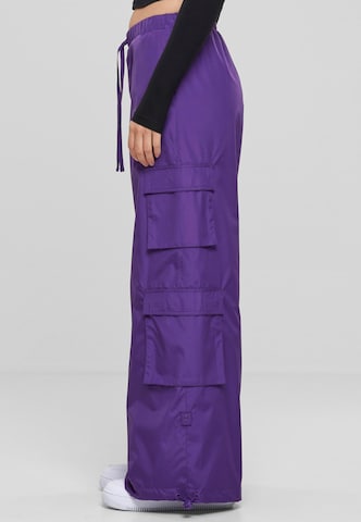 Urban Classics Široke hlačnice Kargo hlače | vijolična barva