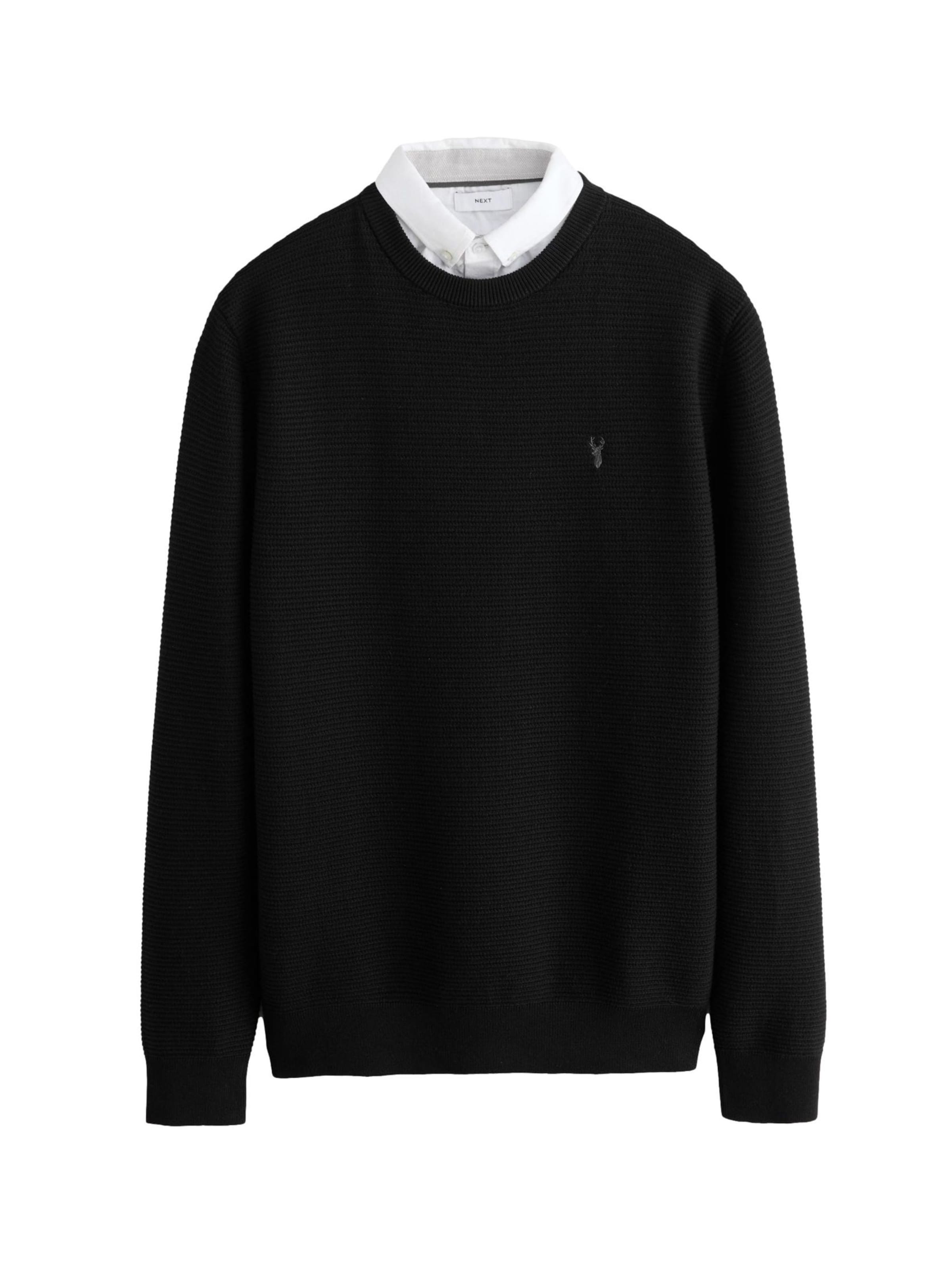 Pulover de la Next pe negru: față