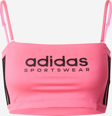 ADIDAS SPORTSWEAR - Top desportivo 'TIRO Q2' em rosa: frente