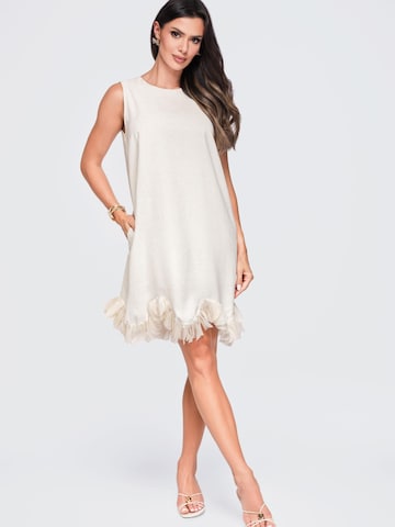 Robes en maille Ombre en beige