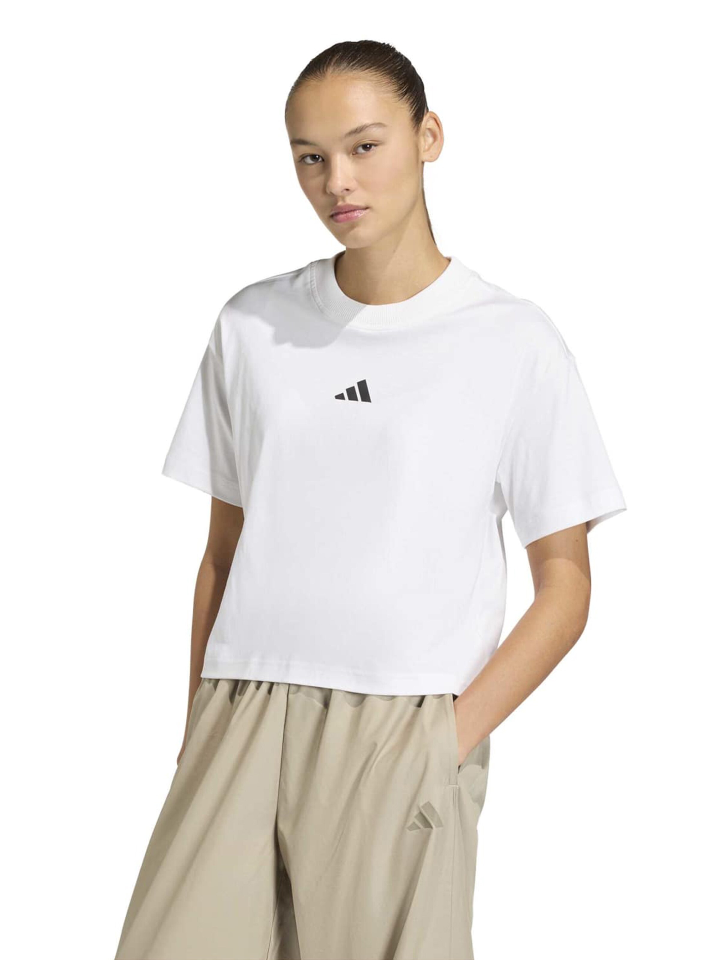 T-shirt fonctionnel ADIDAS SPORTSWEAR en blanc : devant
