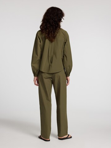Regular Pantalon SELECTED en vert