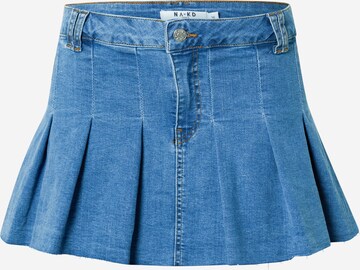 NA-KD Rok in Blauw: voorkant