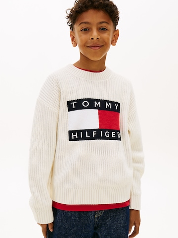 TOMMY HILFIGER Svetr 'Heritage' – bílá: přední strana