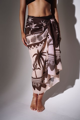 Jupe South Beach en marron : devant