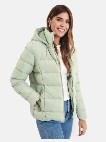 Threadbare Between-season jacket 'Dianna' in Green: front