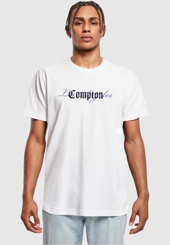Maglietta 'La Compton' di Mister Tee in bianco: frontale