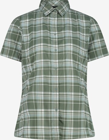 CMP Athletic Button Up Shirt in Green: front