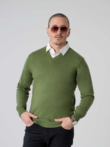 PANTONECLO Sweater 'Pantoneclo Men’s Mock Sweater' in Green