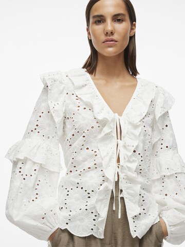 Chemisier ROUGE EDIT en blanc