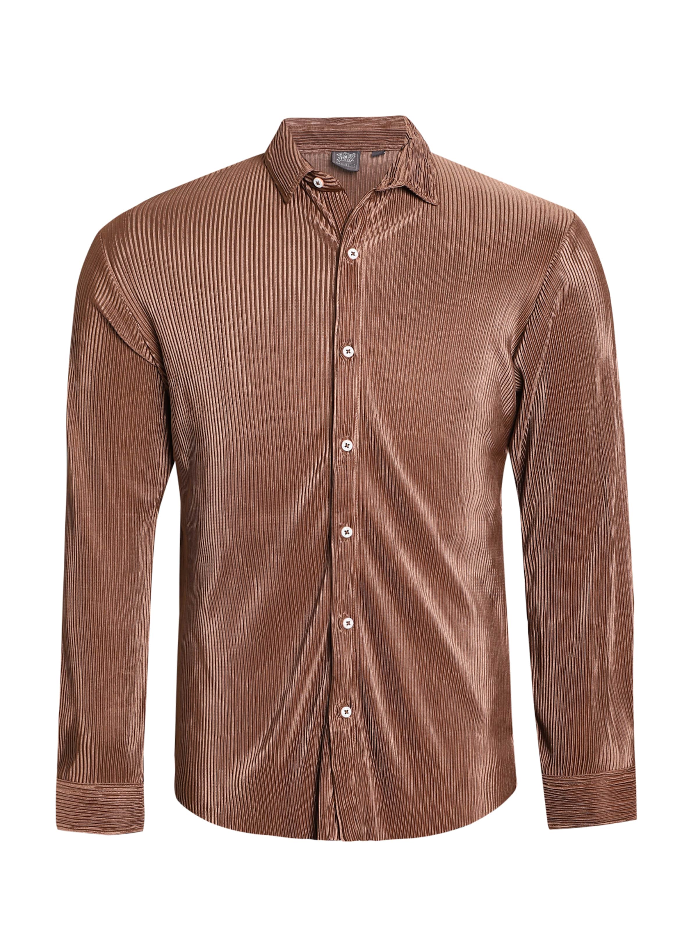 Campus Sutra - Comfort Fit Camisa 'Susannah' em castanho: frente