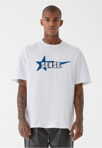 9N1M SENSE Shirt 'Star' in Wit: voorkant