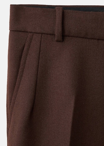 MANGO Wide Leg Hose 'Milan' in Braun