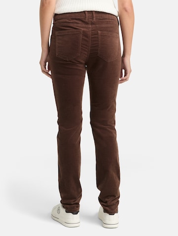 Skinny Pantalon 'Nela' TOM TAILOR DENIM en marron