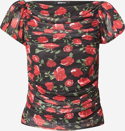 Marškinėliai iš Gina Tricot, spalva – žalia / rožinė / tamsiai raudona / juoda, Prekių apžvalga