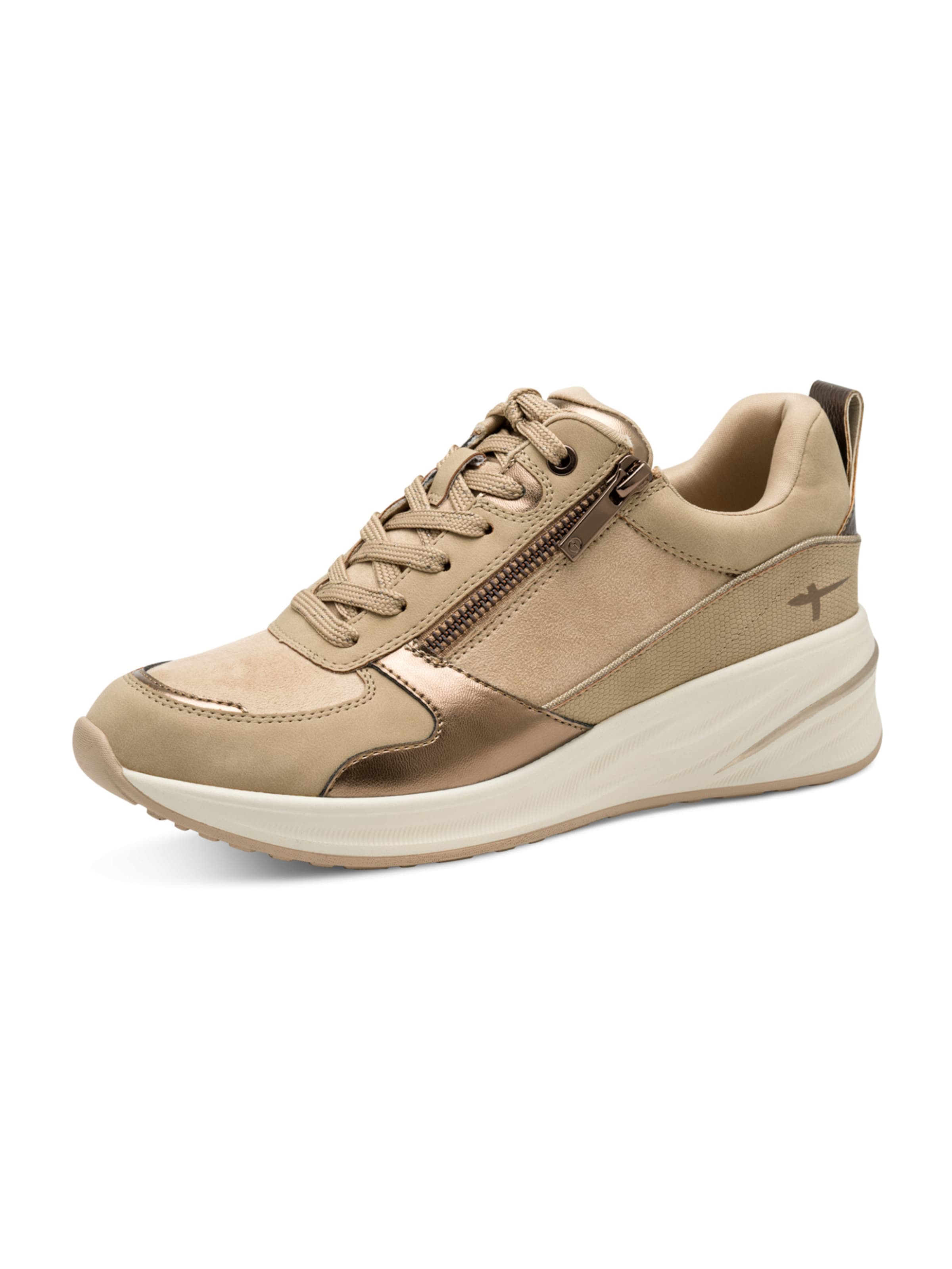 Tamaris Platform trainers in Beige: front