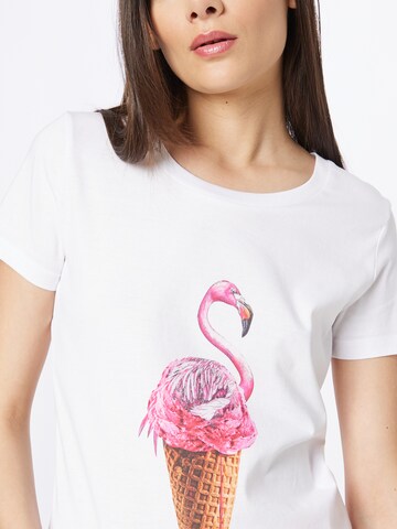 EINSTEIN & NEWTON Shirt 'Flamingo Ice' in Weiß