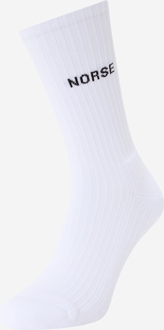 NORSE PROJECTS Socks 'Bjarki' in White: front