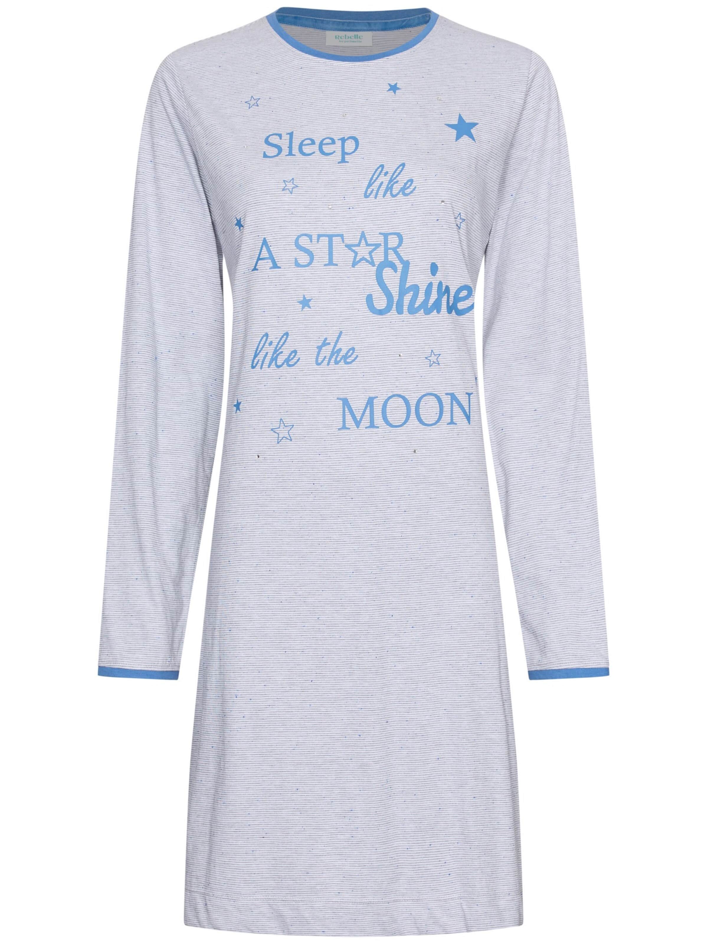 Chemise de nuit Rebelle en bleu : devant